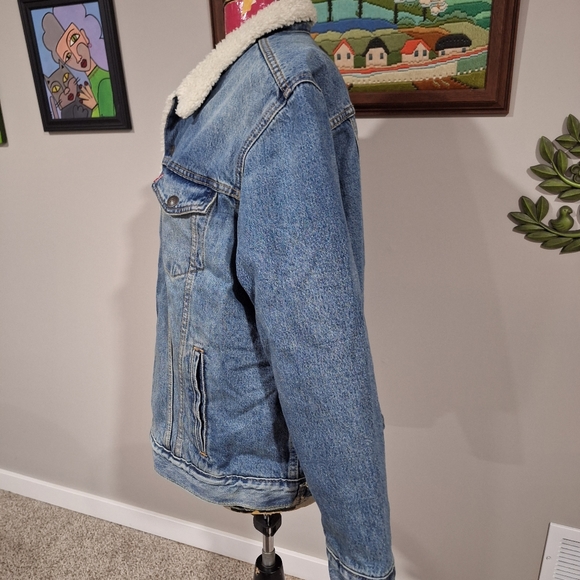Levi's fleece lined jean trucker jacket XL - Picture 3 of 9